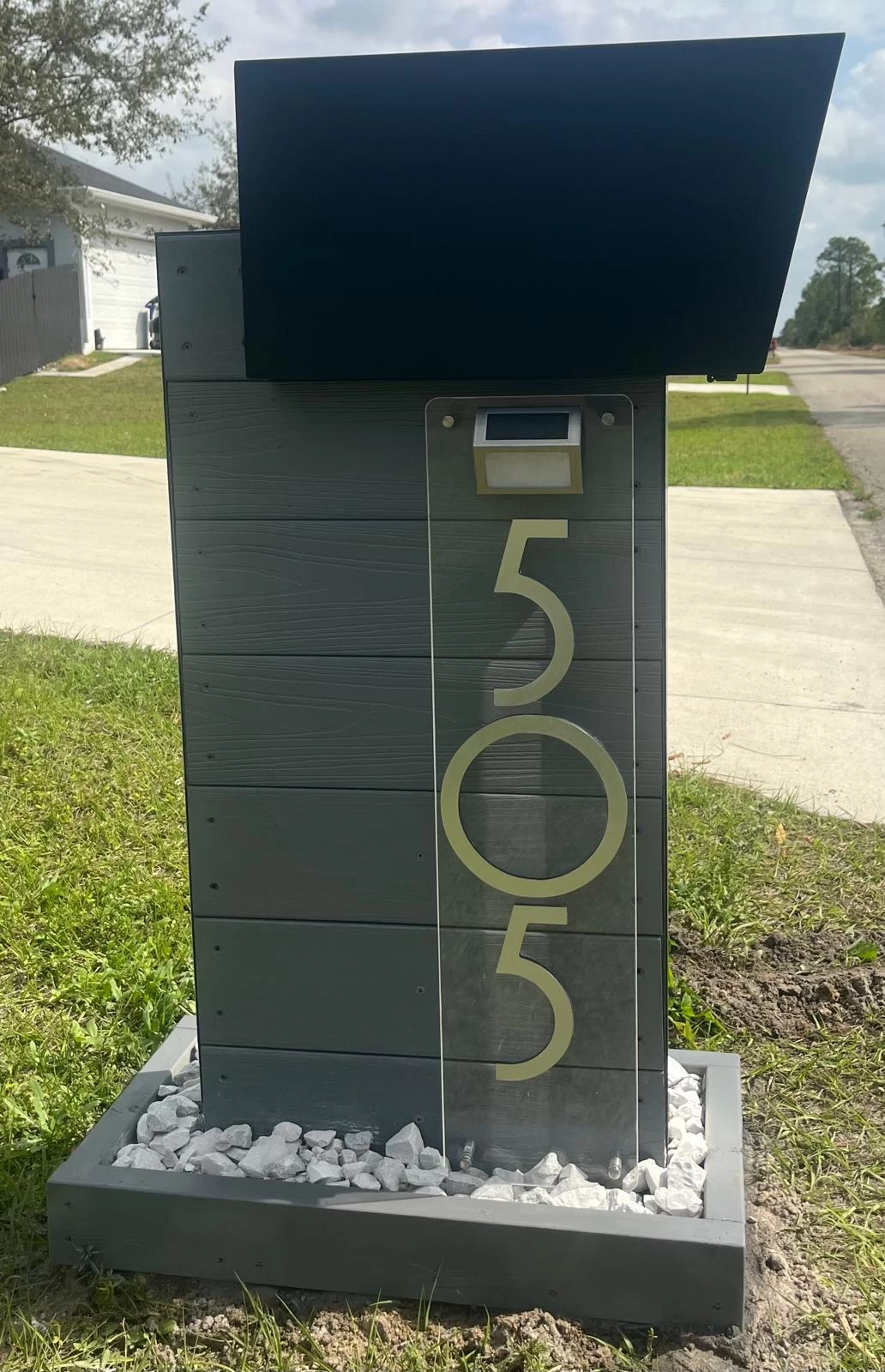 Modern Black Mailbox