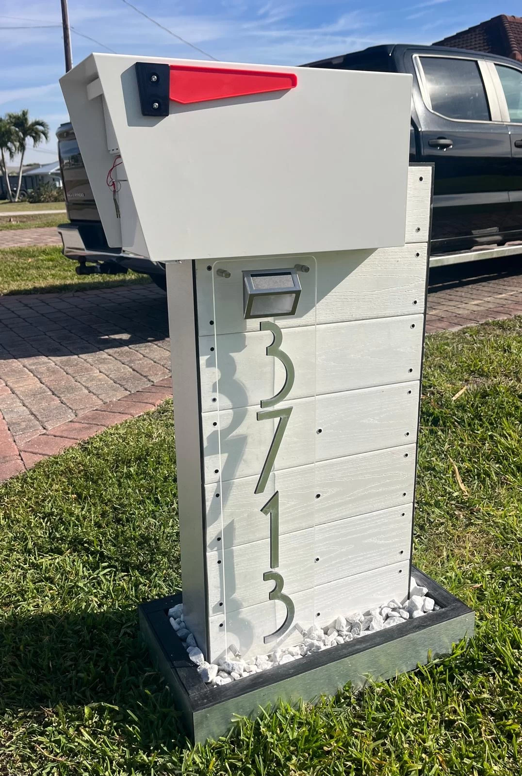 White Modern Mailbox
